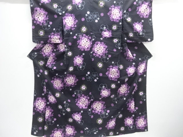 JAPANESE KIMONO / YUKATA / COTTON / FLOWERS